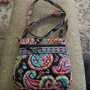 Vera Bradley Parisian Print Paisley Small - 8” x 8” x 1” Crossbody